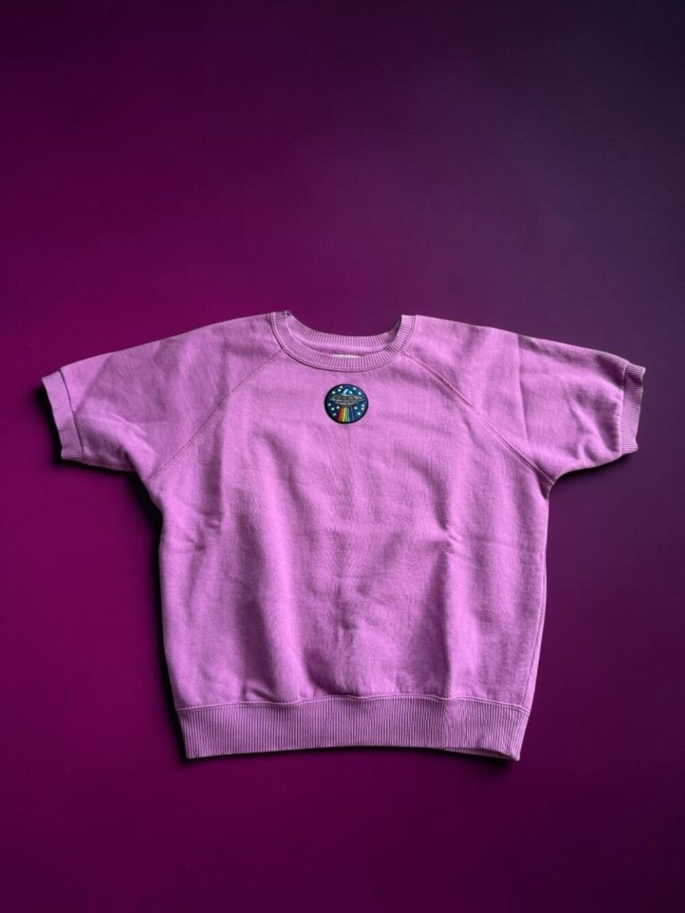 URBAN OUTFITTERS Purple UFO Short Sleeve Top Size Medium